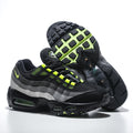 Black & Grey Sneakers with Neon Green Accents