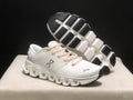 On White Sneakers with Sculpted Sole