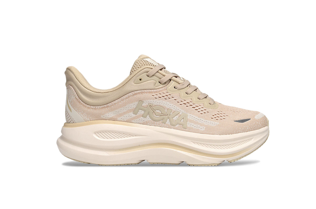 Beige Mesh Sneakers with Chunky Cream Sole